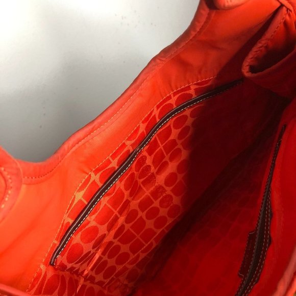 Kate Spade Womens Stevie Nylon Corduroy Purse Orange Brown Bag - Picture 8 of 9